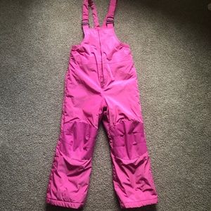 Lands' End Kids Iron Knee Winter Snow Bibs, Pink Size 6